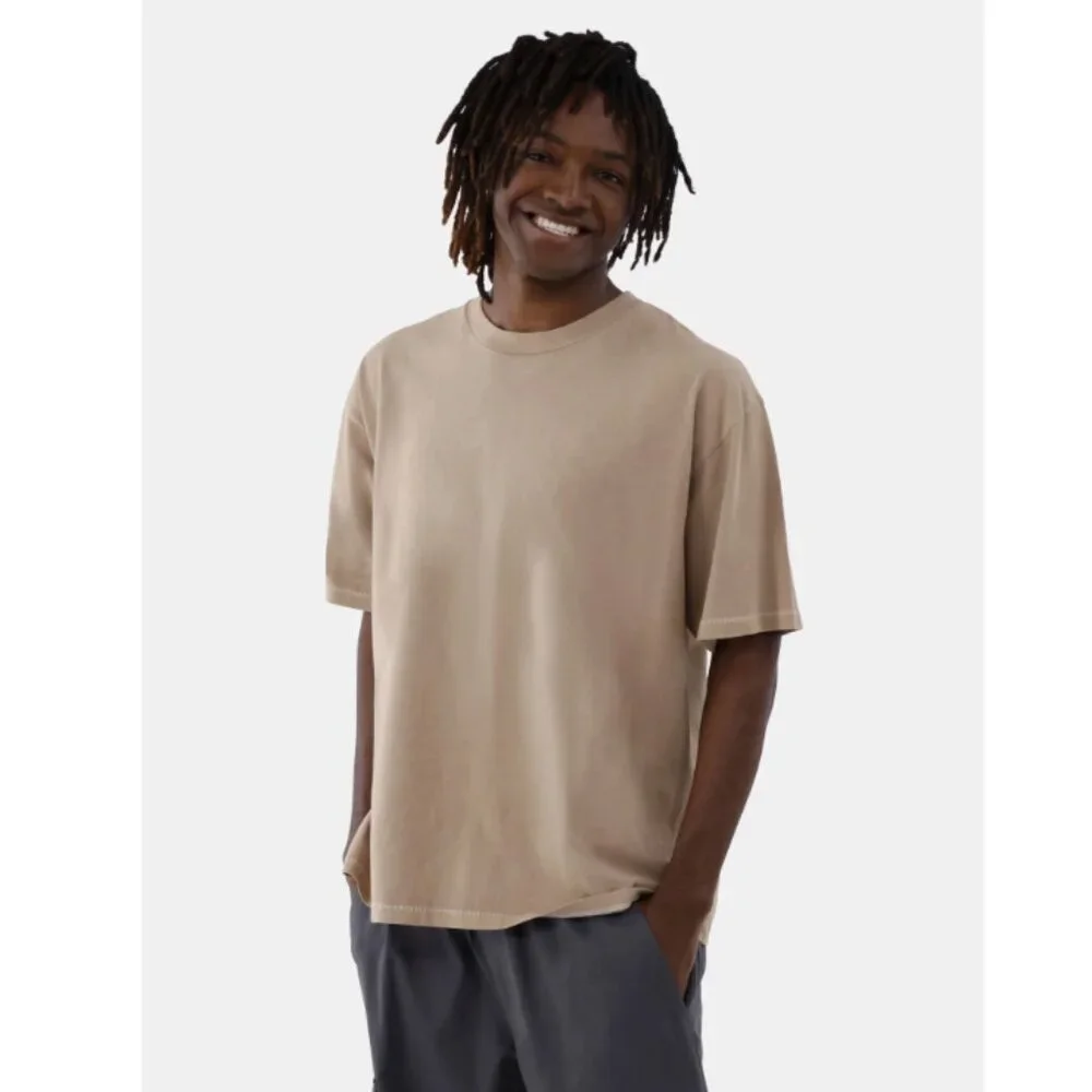 No Boundaries All Gender Cotton Oversize Tee Short Sleeves Size 2XL (50-52) Tan